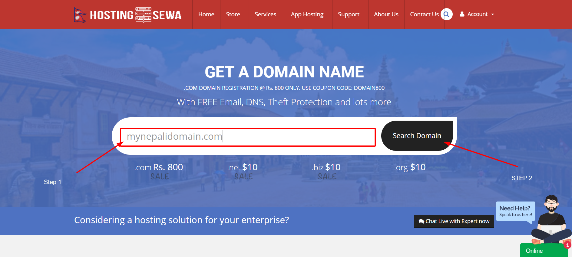 How to register a domain name in Nepal?