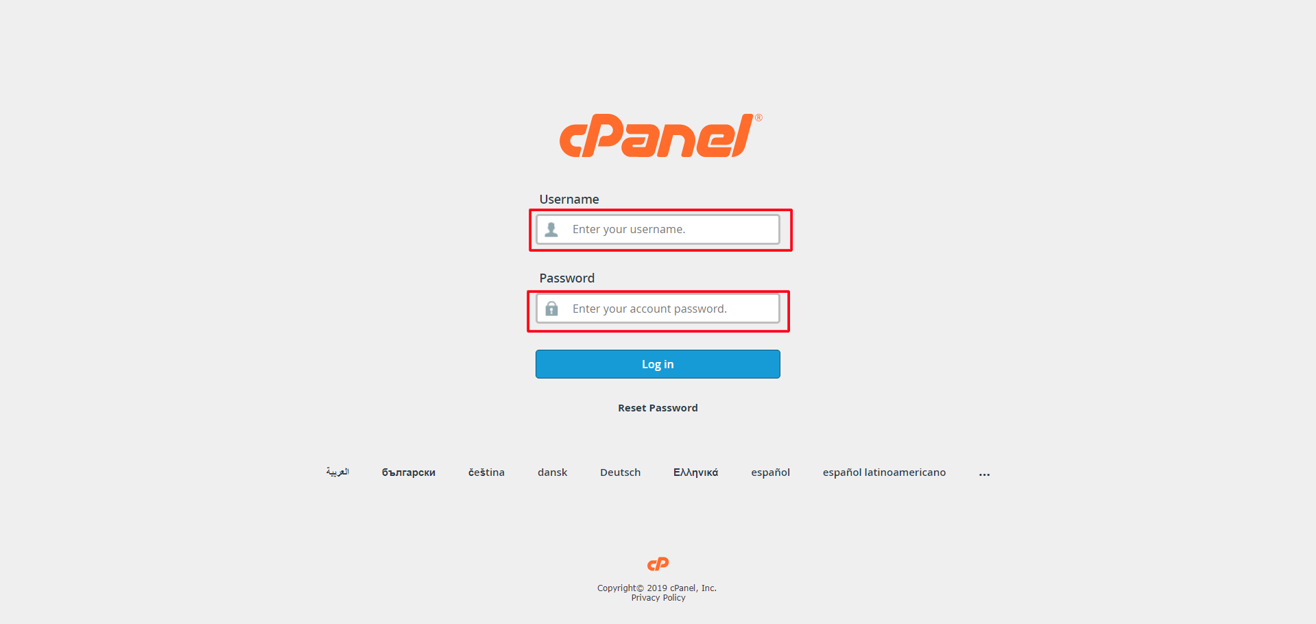 Setup Ruby App Step 1-Cpanel-Login