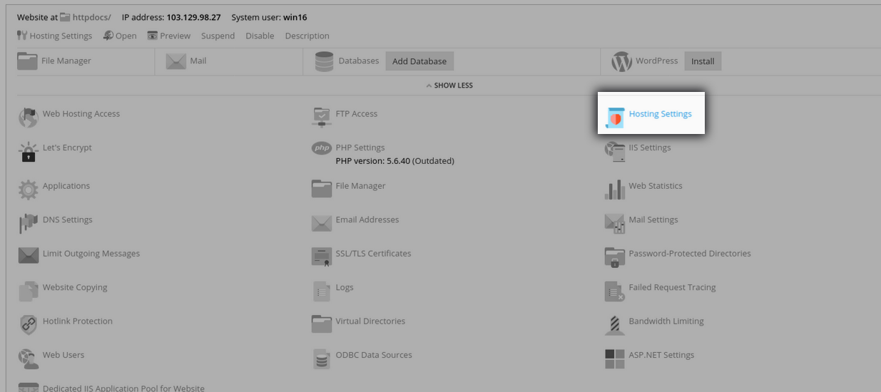 Domain Redirection rule in Plesk Panel