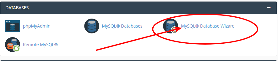How To Set up a Database using the MySQL Database Wizard?