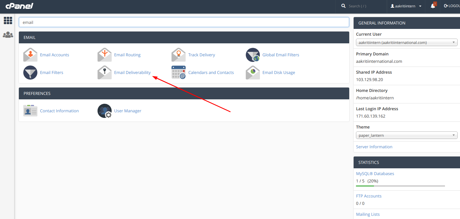 How to configure e-mail authentication in cPanel