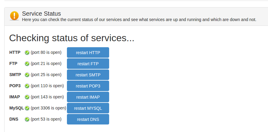 Panel Sewa or Cpanel-Service status