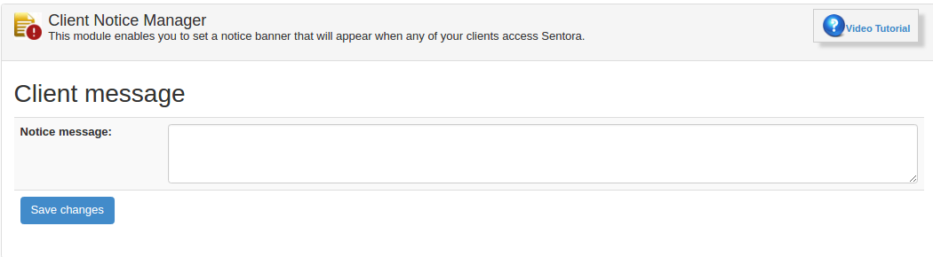 Panel Sewa or Cpanel client notice manager