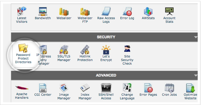 Protect a directory with password in cPanel