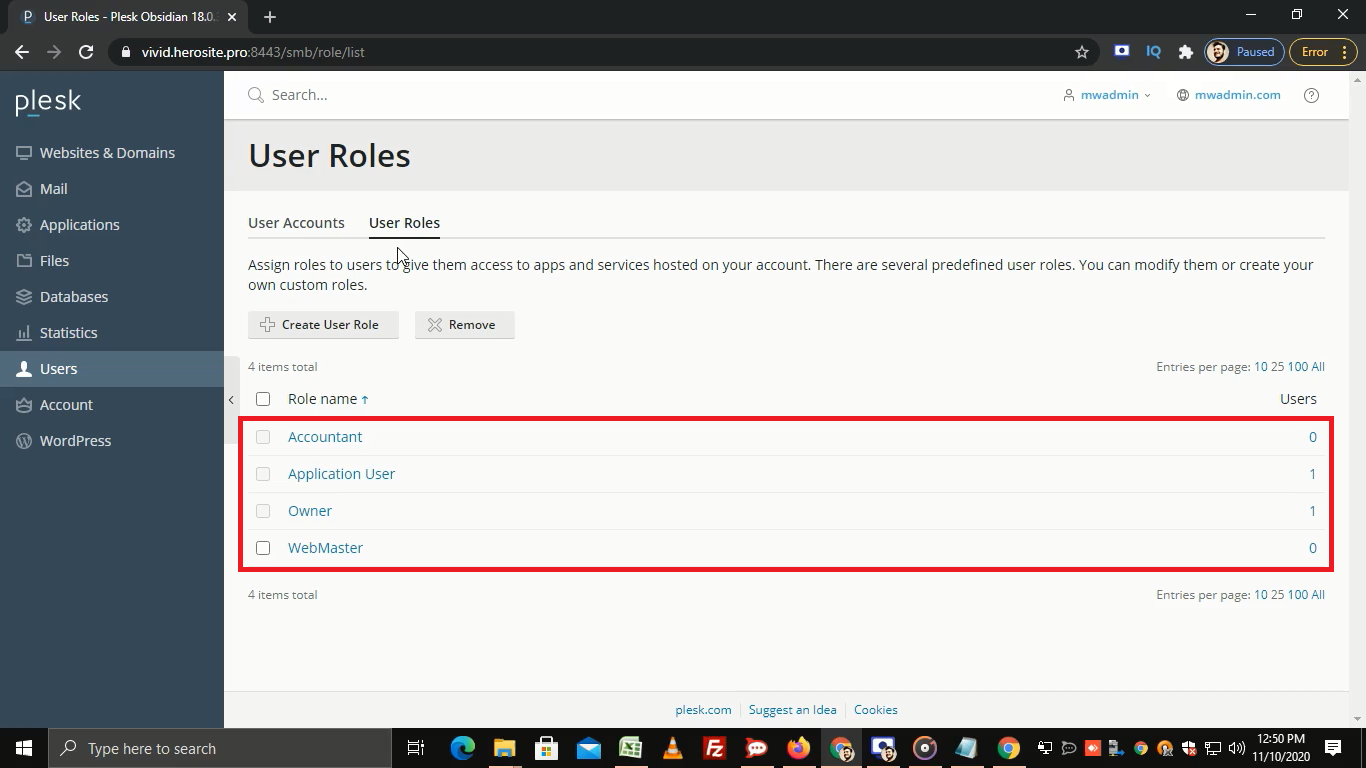 How to Create and Manage User Roles in Plesk?